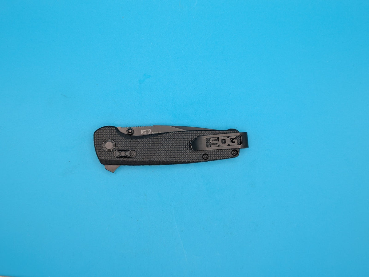 Sog Terminus XR 2.95" D2 Steel Blade Folding Knife! Black!