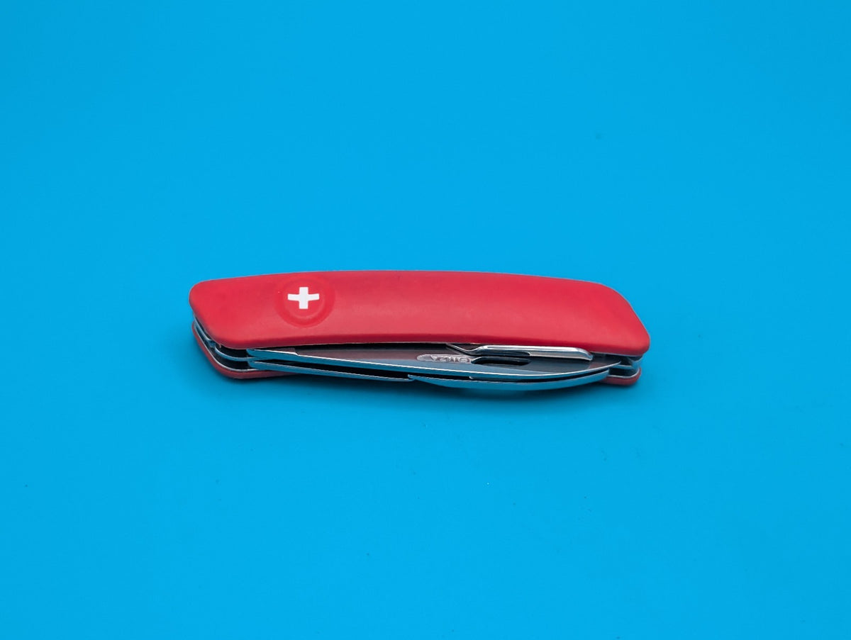 Swiza D16-123 Swiss Pocket Knife Stainless Steel Blades OD Red Synthetic Handle