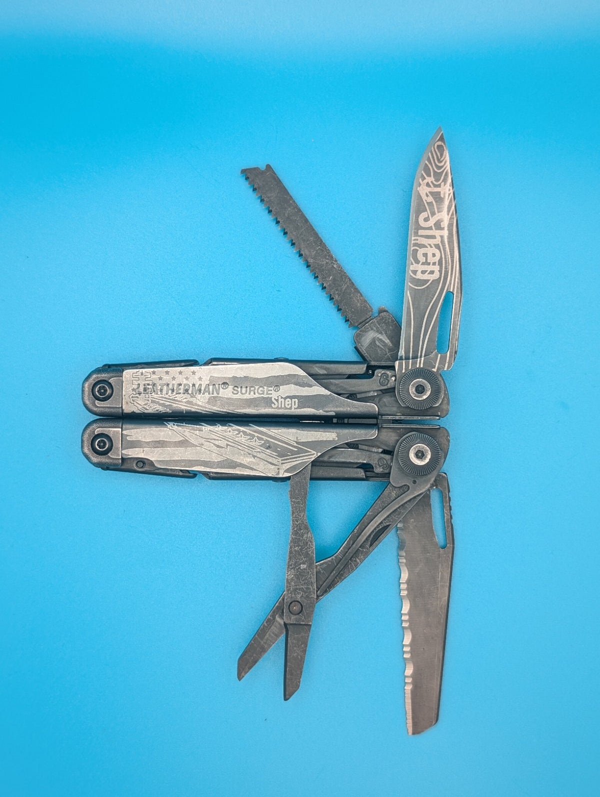 Leatherman Surge Heavy Duty Multi-Tool! GOOD WORKING CONDITION! BLACK OXIDE!