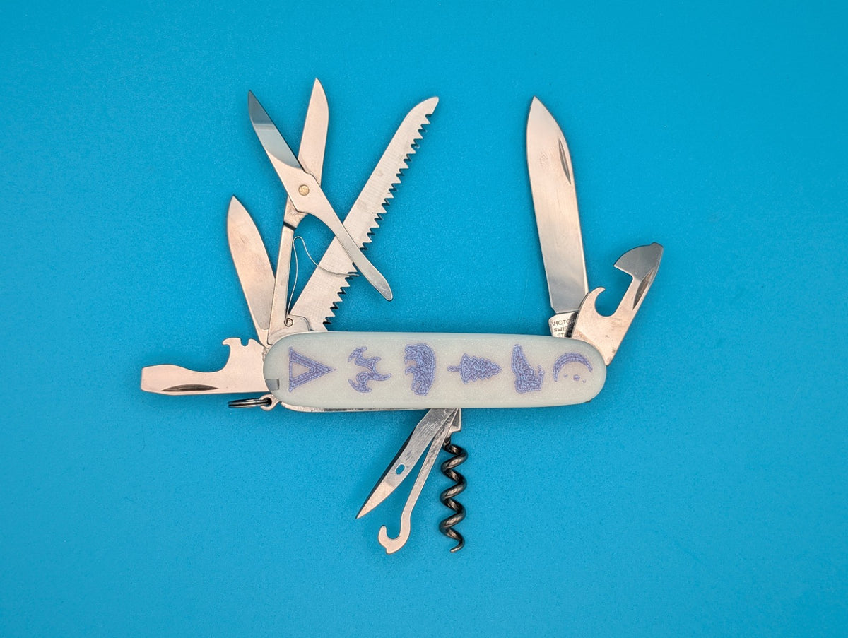 Custom Victorinox Huntsman Glow in the Dark Swiss Army Knife Multi Tool!