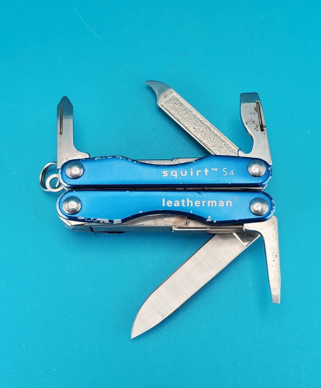 Leatherman "Squirt S4" Stainless Steel Multi Tool! BLUE!
