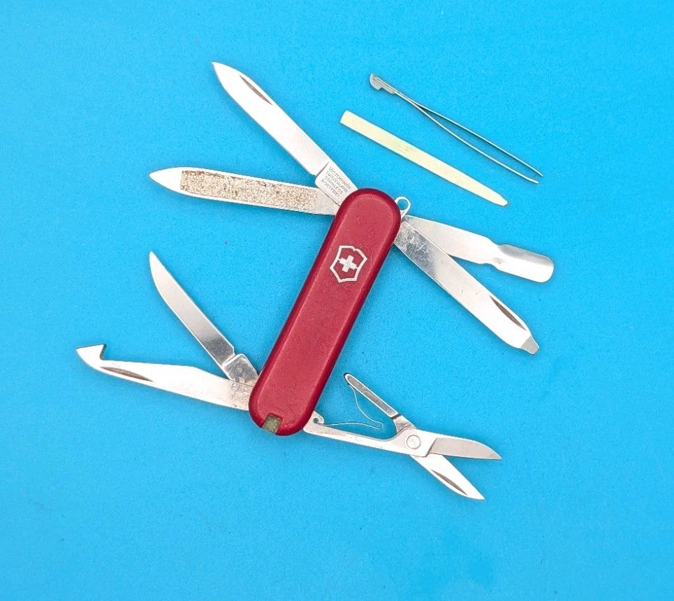 Victorinox Original MiniChamp Swiss Army Knife Multi Tool! RED!