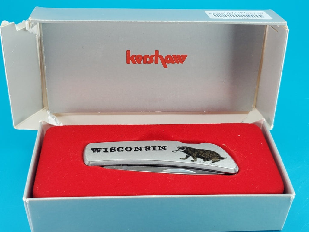 Wisconsin Badger Kershaw  Kai Lockback Folding Knife 5200 Japan ( G. HARBOUR)