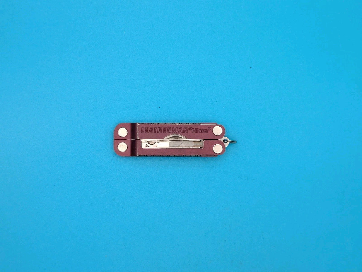Leatherman Micra Multi-Tool, Knife, Scissors, Key Ring, Maroon!