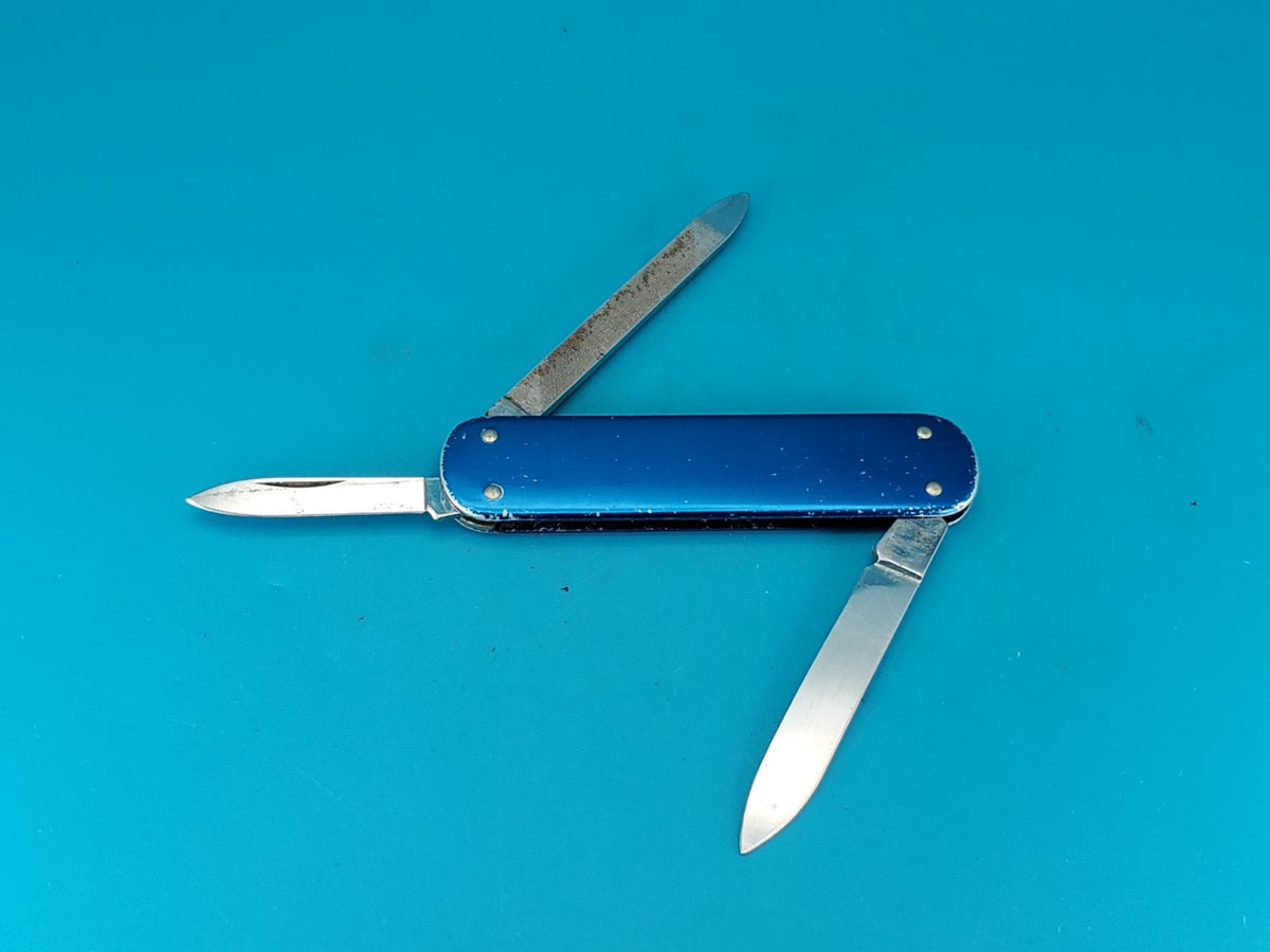 Vintage Victorinox Alox Prince Swiss Army Knife Multi Tool! RARE! BLUE!