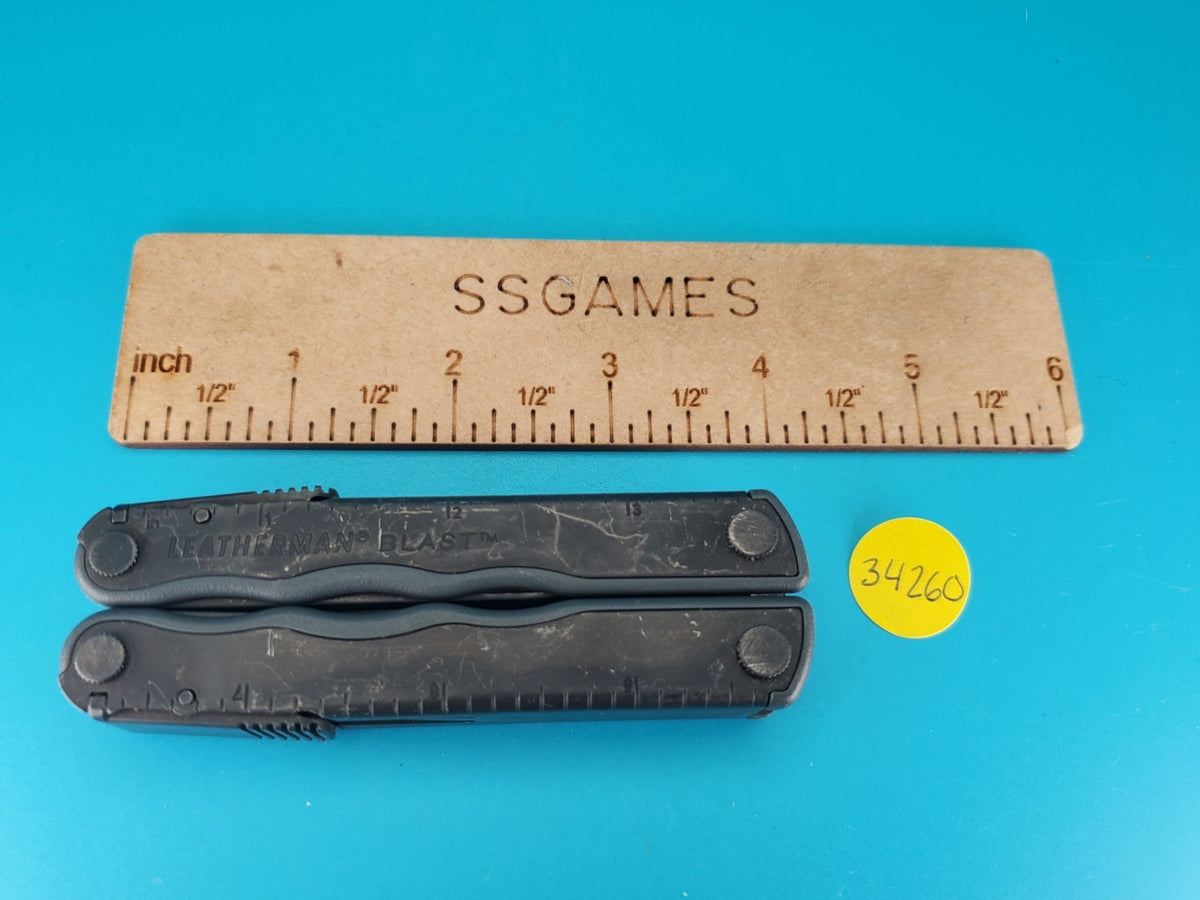 Leatherman BLAST Multi-Tool , Retired Multitool w/ Knife Pliers! BLACK OXIDE!