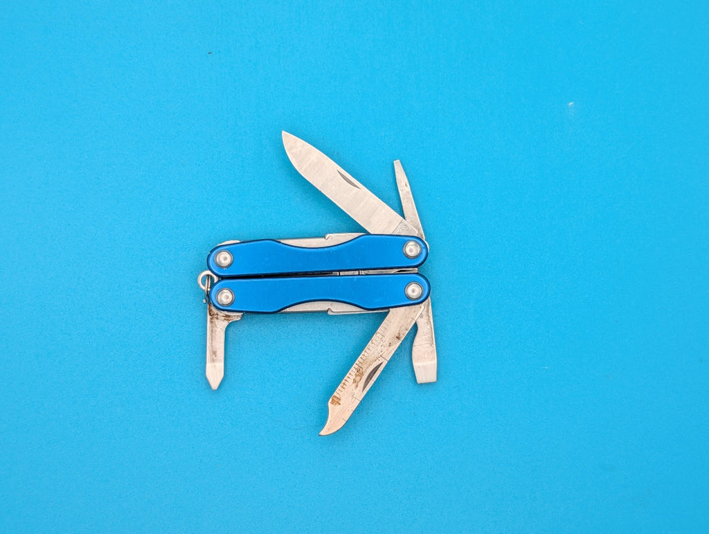 Leatherman Squirt S4 Multi-Tool, Key Ring, Retired, Blue