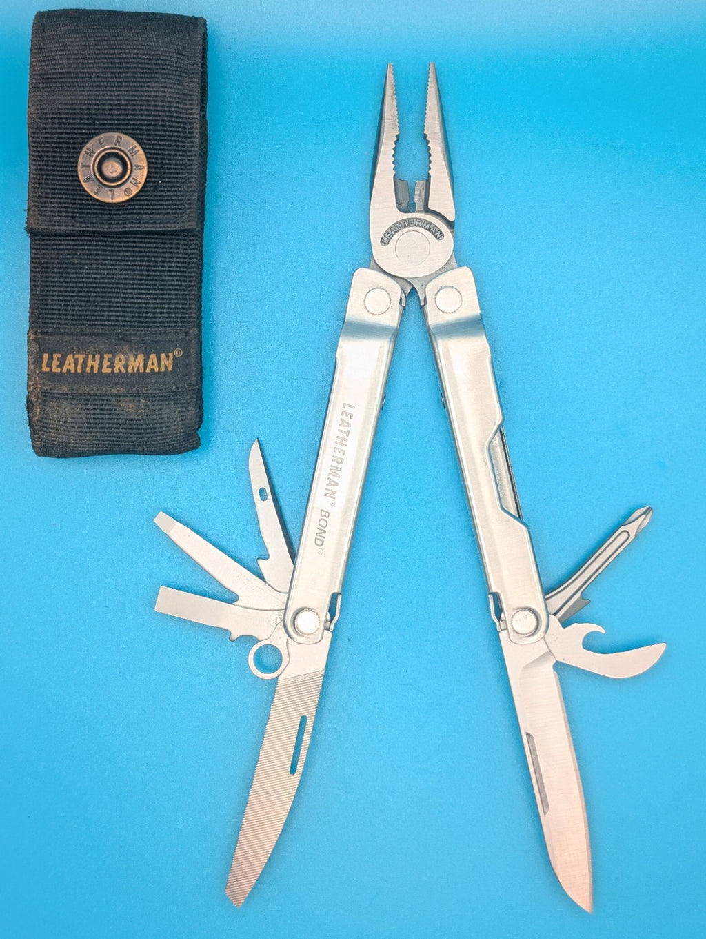 LEATHERMAN Bond Multitool, Stainless Steel Everyday Tool! WITH SHEATH! MISUMI