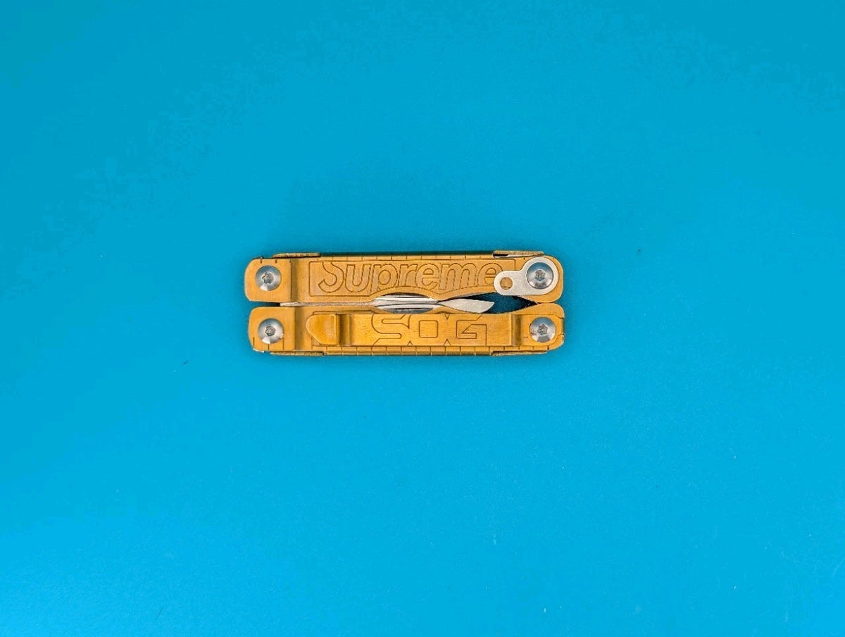 SOG Supreme Gold Snippet Compact Scissors Multi Tool Folding Knife!