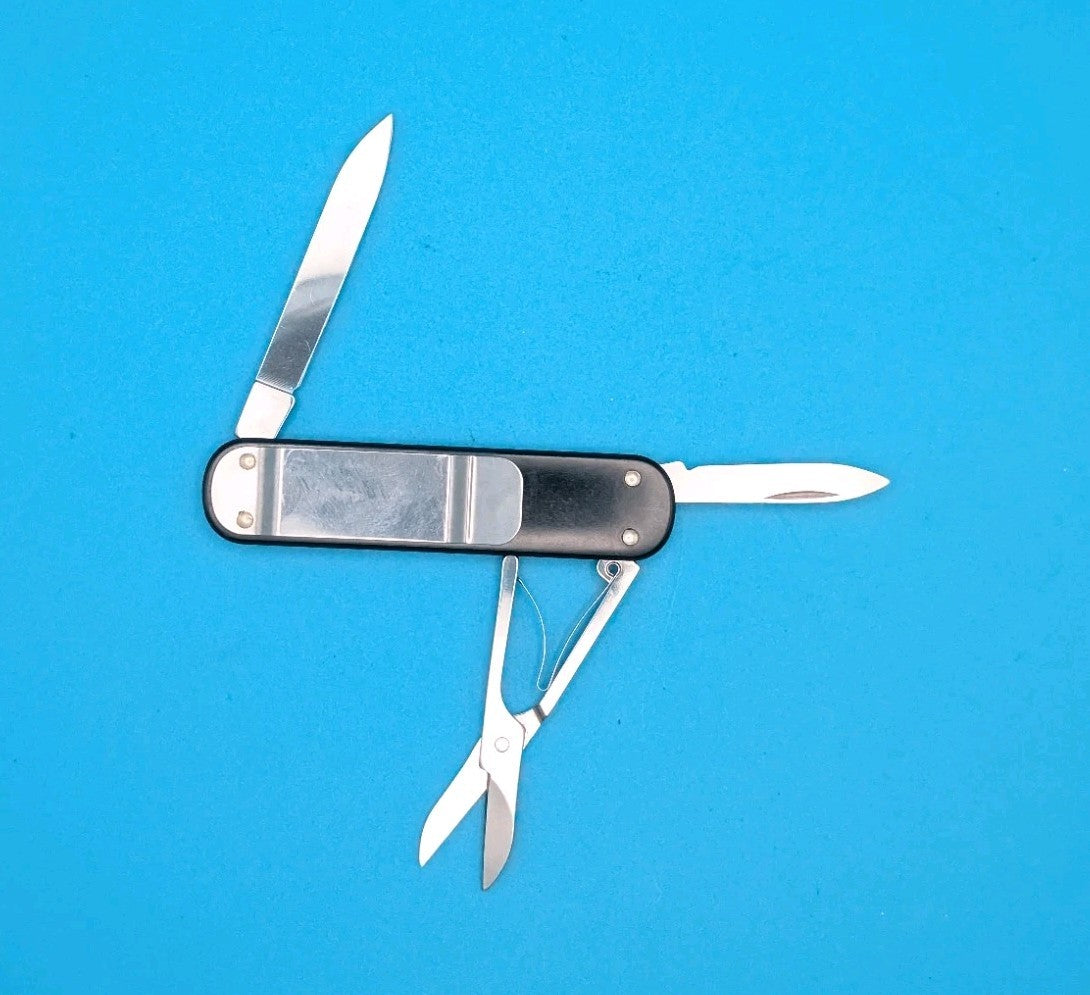 Victorinox Money Clip With Black Alox Smooth Scales!