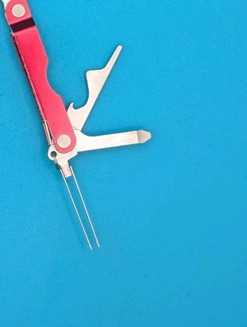 Leatherman Micra Multi-Tool, Knife, Scissors, Key Ring, Red