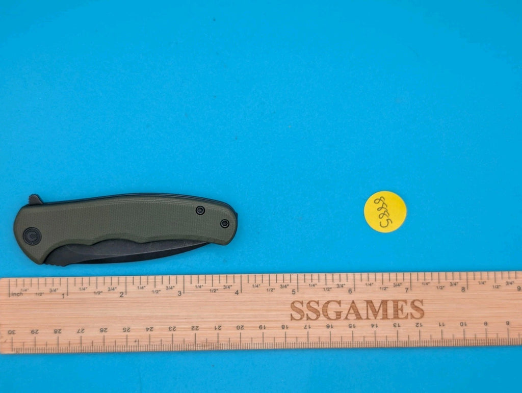 Civivi Mini Praxis Flipper Pocket Knife Liner Lock Plain Edge Blade! Olive Green