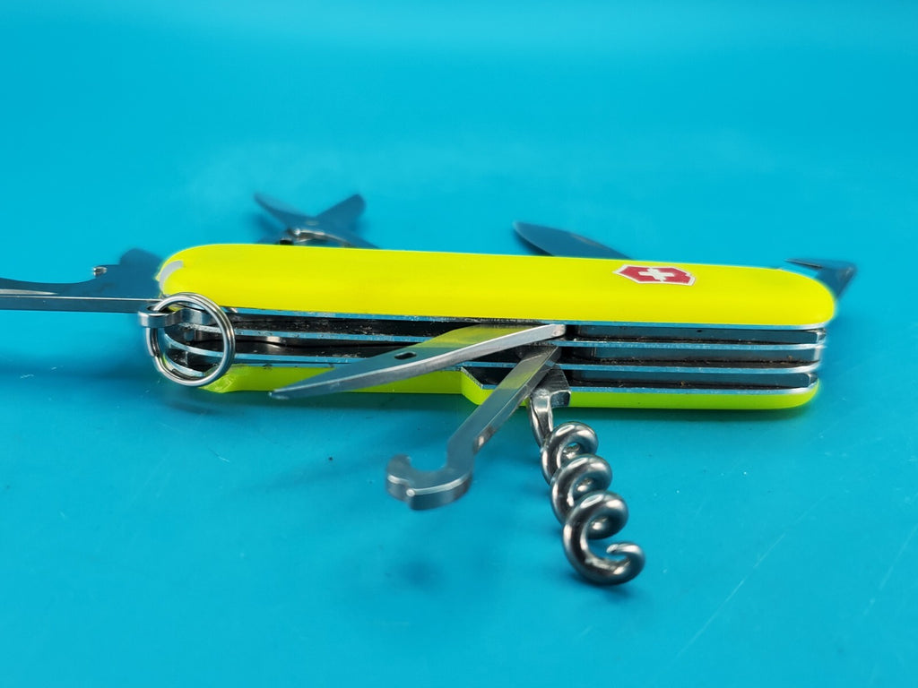 Victorinox Climber Stayglow Swiss Army Knife Multi Tool! *CHIPPED BACK SCALE*