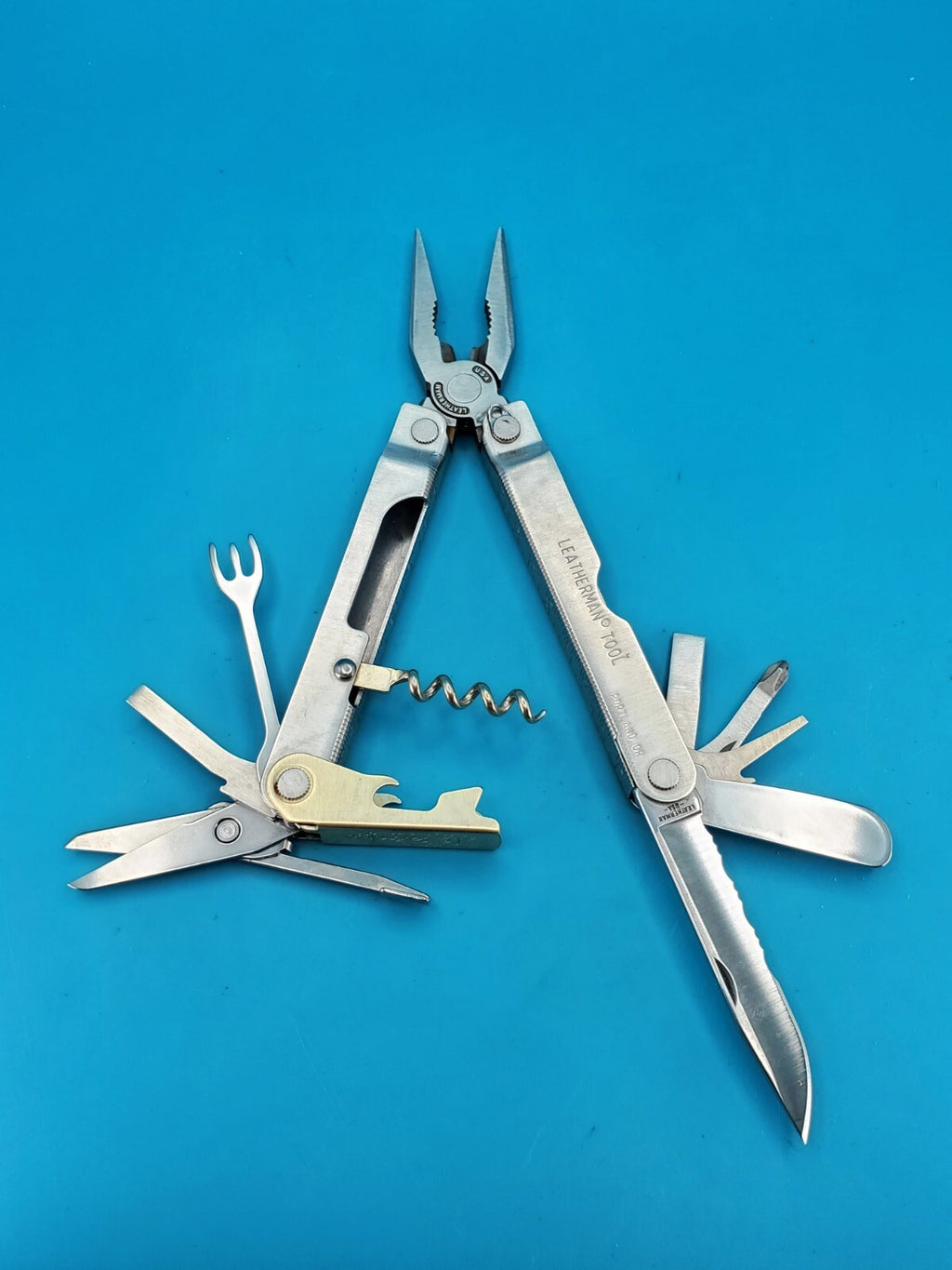 Leatherman Flair Multi-Tool Stainless Knife Pliers USA! With Sheath! 09/00 Date!