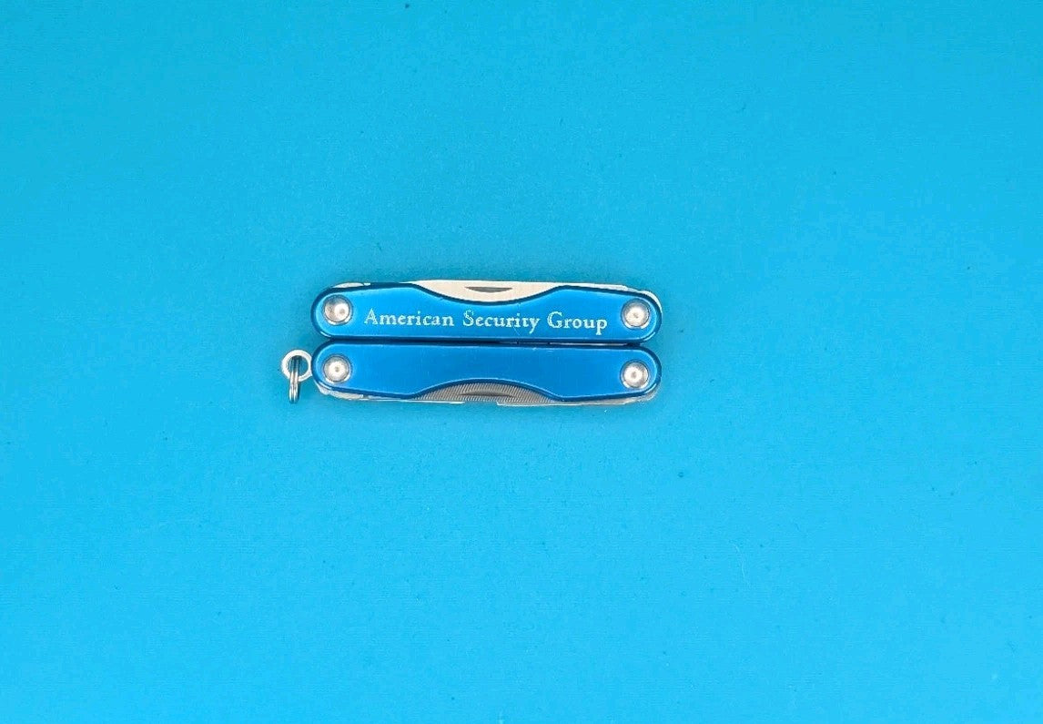 Leatherman Squirt P4 Multi-Tool, Key Ring, Retired! AMERICAN SECURITY GROUP