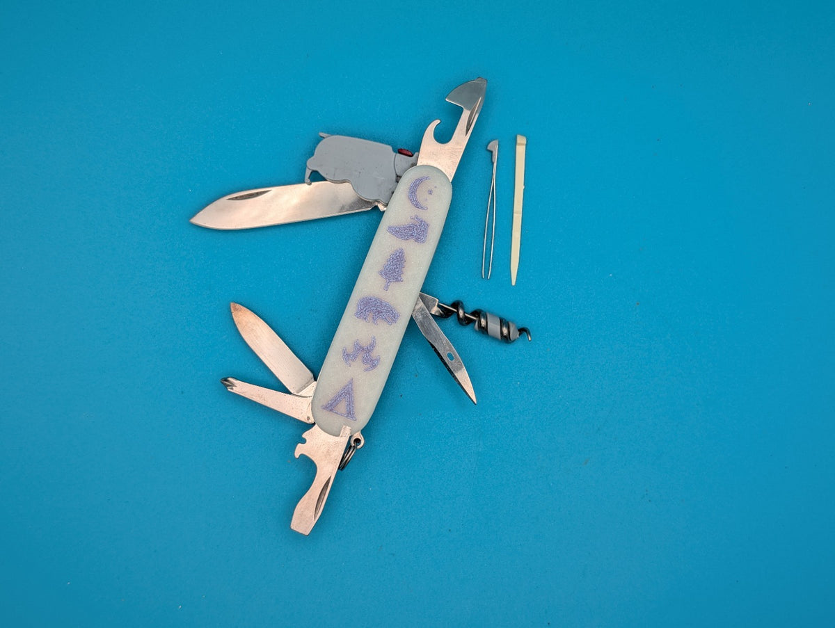 Custom Victorinox Spartan Lite Swiss Army Knife Multi Tool! Glow in the Dark!
