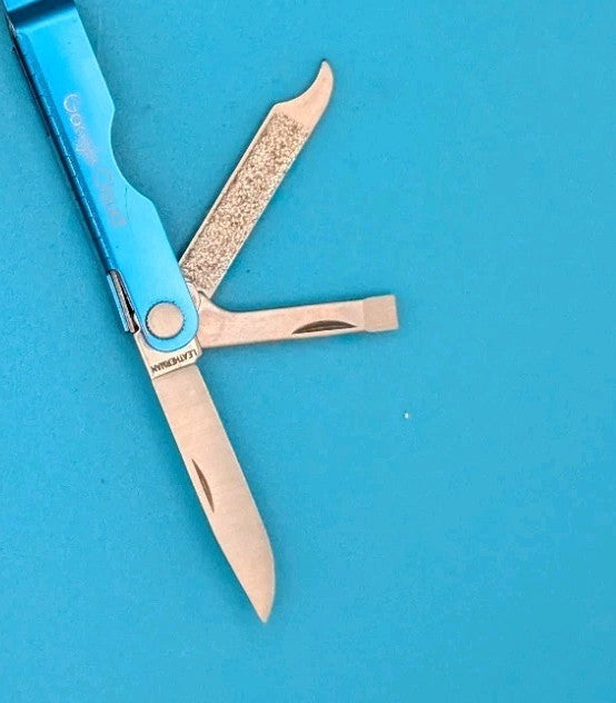 Leatherman Micra Multi-Tool, Knife, Scissors, Key Ring, Blue! *GOOGLE CLOUD*
