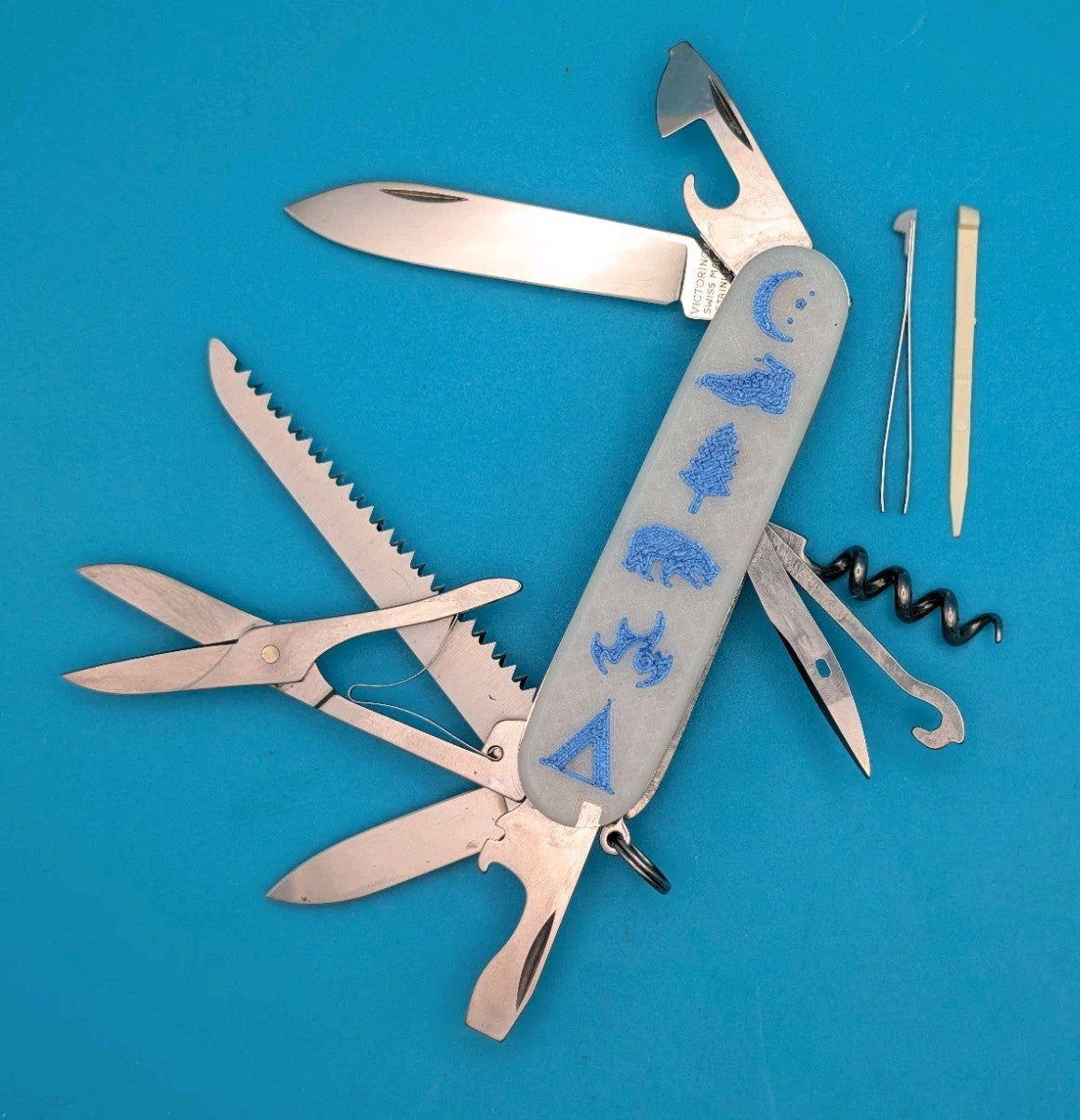 Custom Victorinox Huntsman Glow in the Dark Swiss Army Knife Multi Tool!