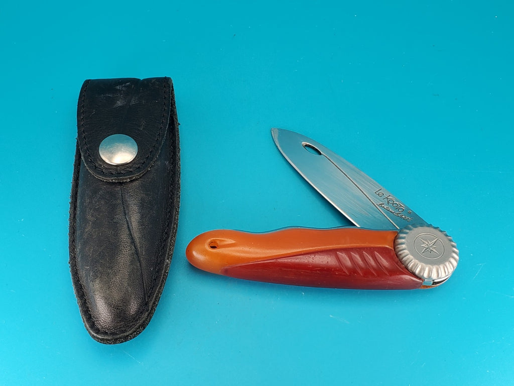 RARE FLORINOX FRANCE LE KOOTO DESIGN BY BARRE WHEEL OPENER LINERLOCK KNIFE!