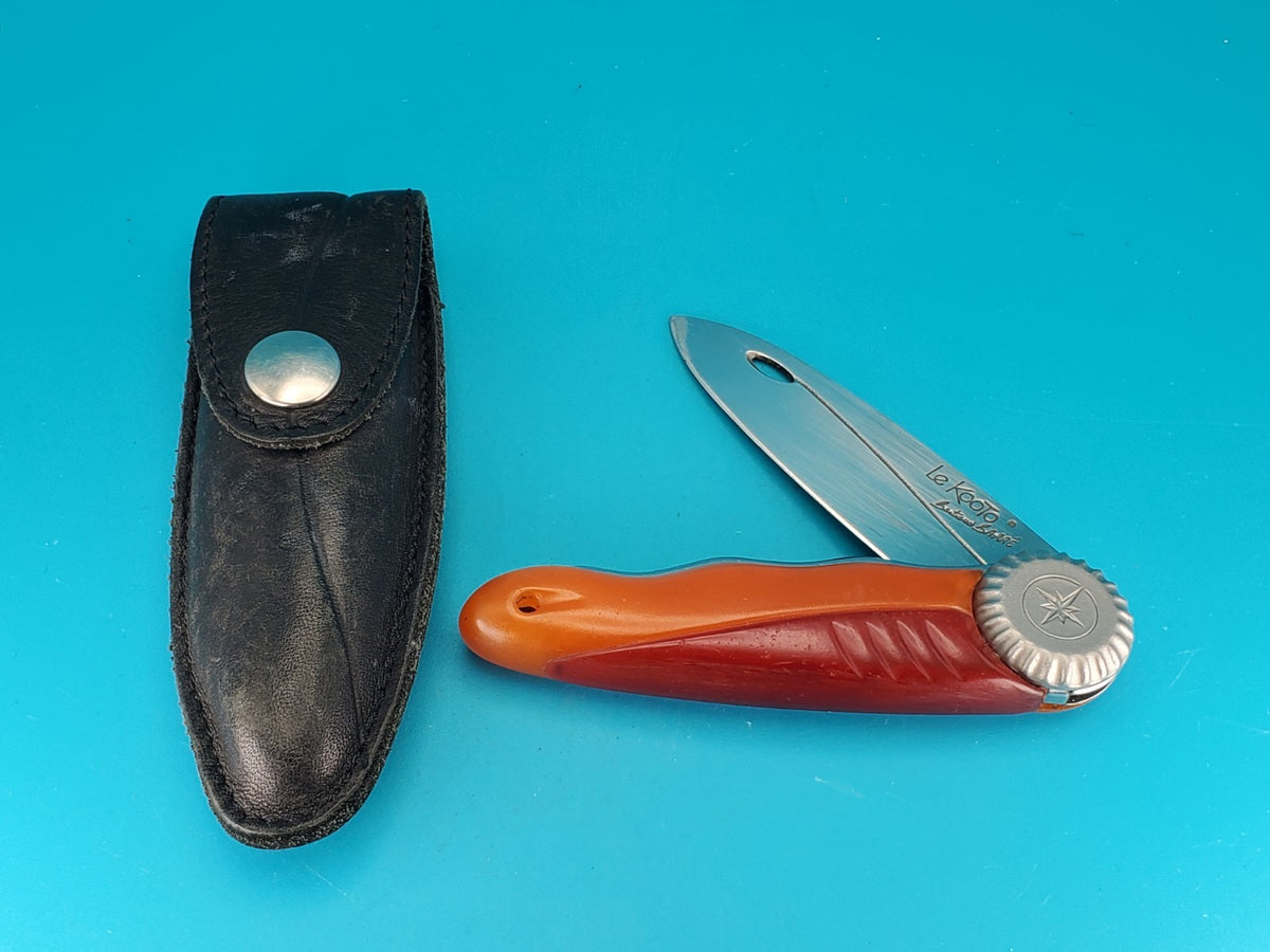RARE FLORINOX FRANCE LE KOOTO DESIGN BY BARRE WHEEL OPENER LINERLOCK KNIFE!