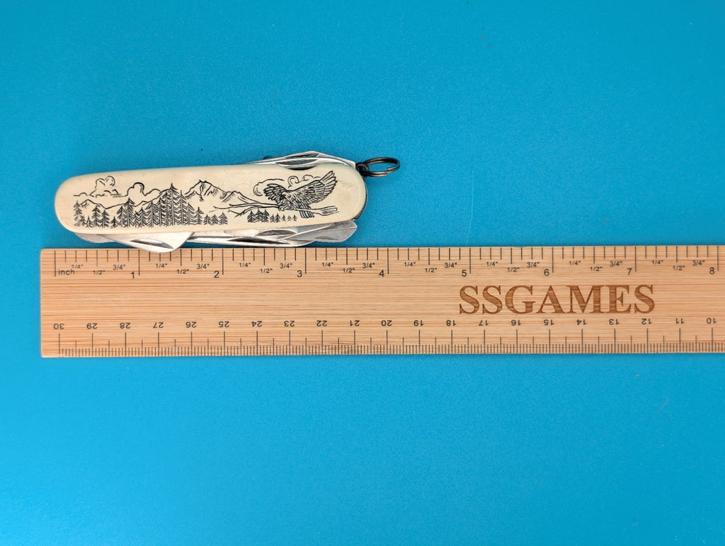 Vintage 200th Anniversary American International Mint Pocket Knife Multi Tool!
