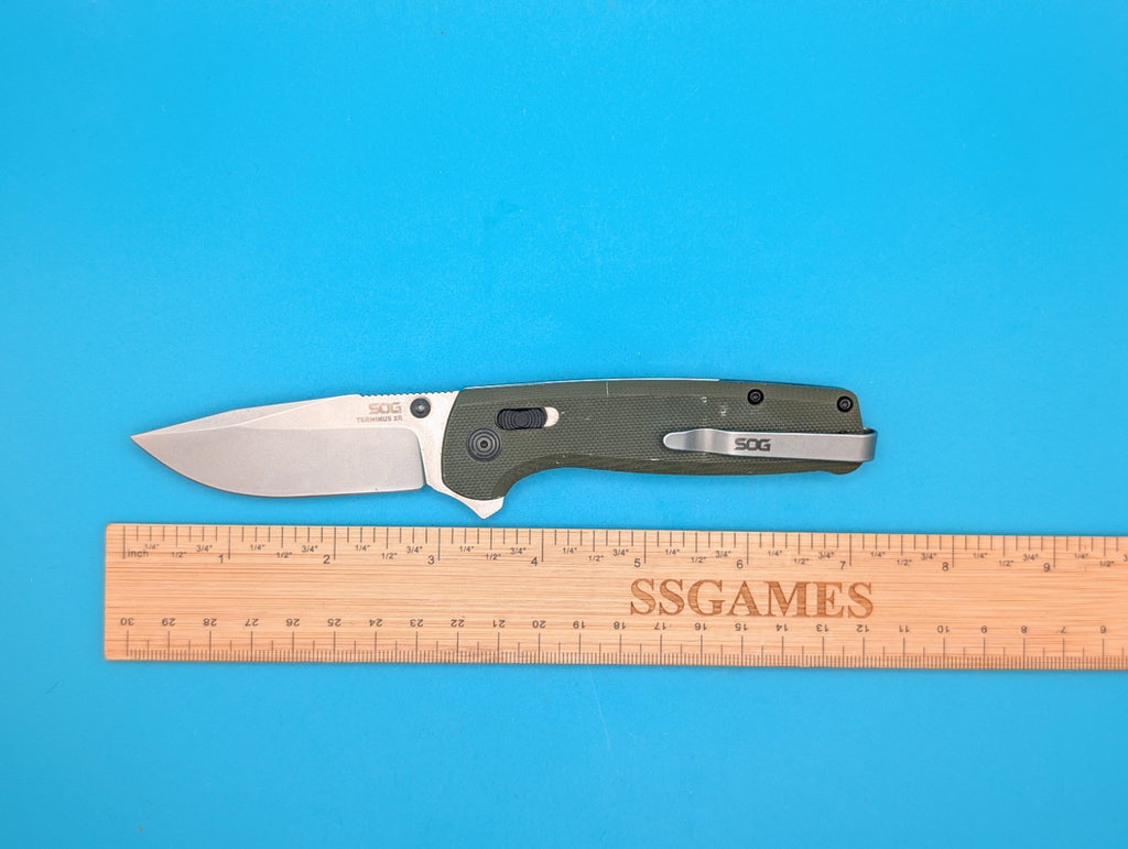 Sog Terminus XR 2.95" D2 Steel Blade Folding Knife! Green!