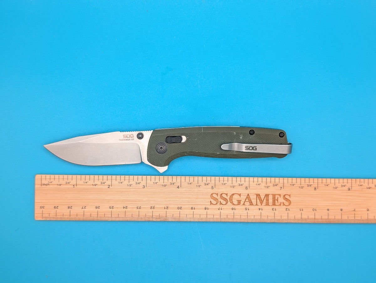 Sog Terminus XR 2.95" D2 Steel Blade Folding Knife! Green!