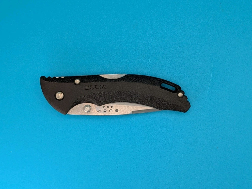 Buck USA 285 Black Handle Lockback Folding Pocket Knife!