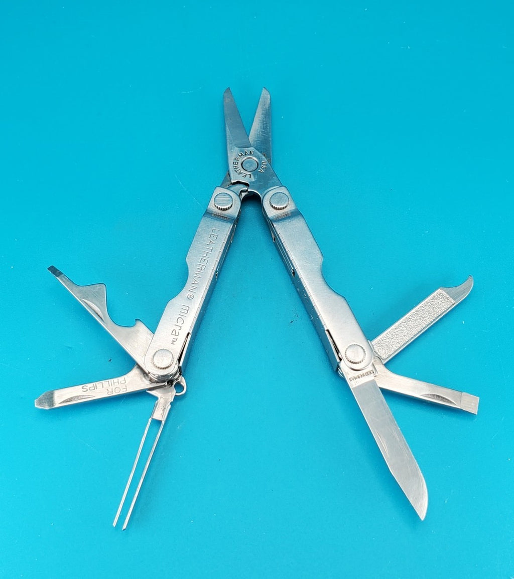 Leatherman Micra Multi-Tool, Knife, Scissors, Key Ring, Stainless!