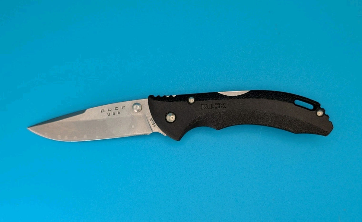 Buck USA 285 Black Handle Lockback Folding Pocket Knife!