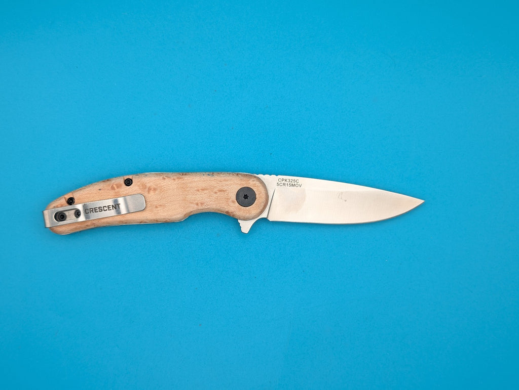 Crescent 3-1/4In Drop Point Aluminum Handle Pocket Knife CPK325A 3.25" Used
