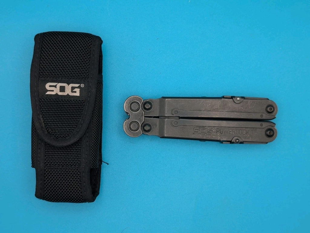 SOG PowerLock Multi Tool! WITH SHEATH! BLACK!!!
