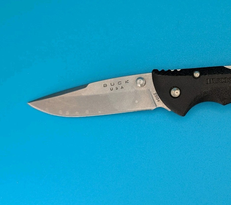 Buck USA 285 Black Handle Lockback Folding Pocket Knife!