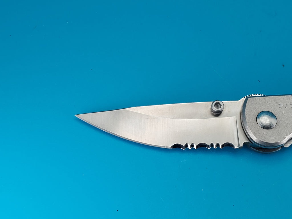 Vintage Kershaw Starkey Ridge Titanium Handle Pocket Knife 1410ST Oregon USA