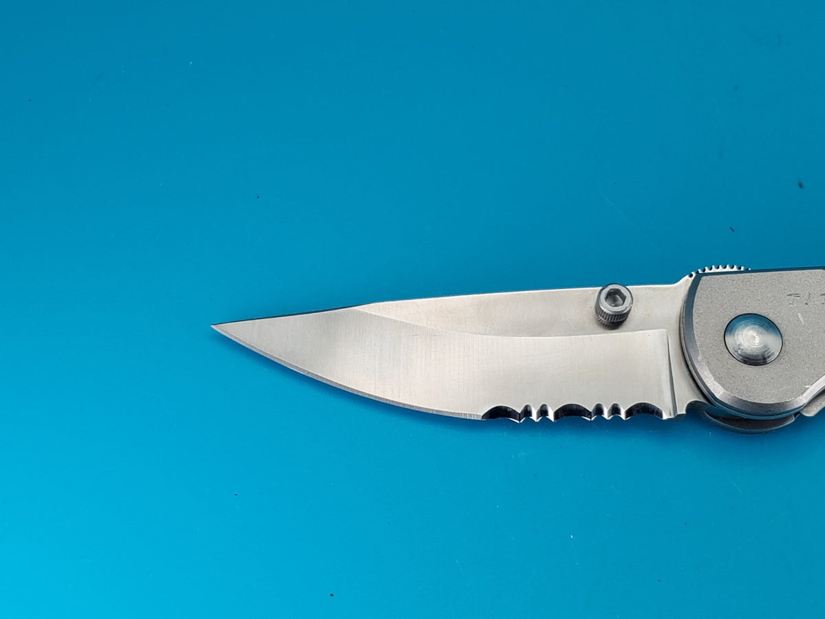 Vintage Kershaw Starkey Ridge Titanium Handle Pocket Knife 1410ST Oregon USA