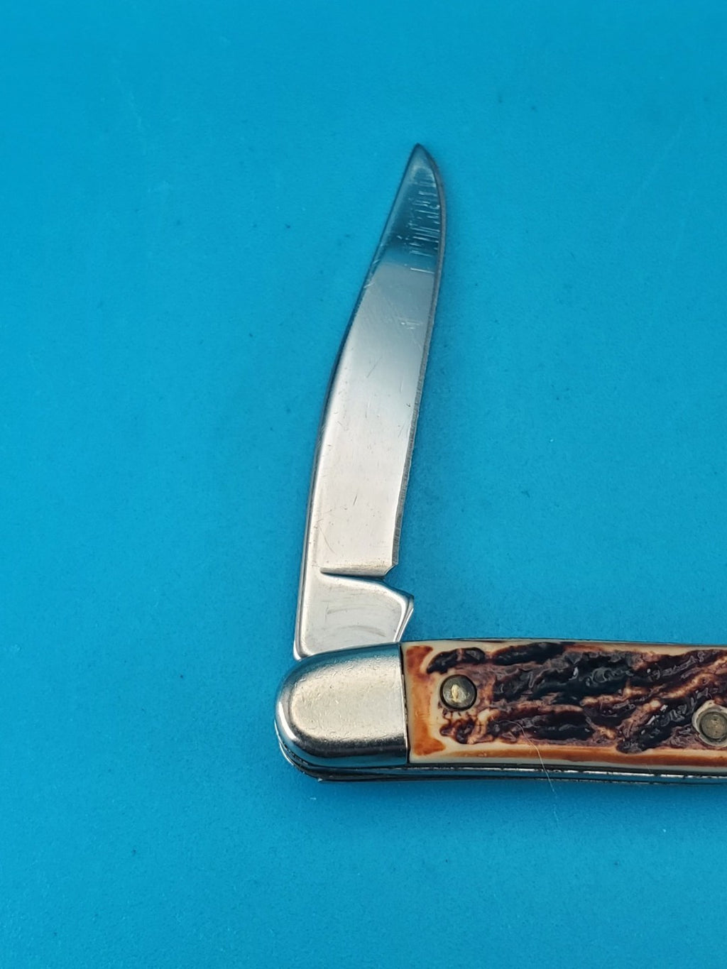 SHARP USA 260 Two Blade Folder Jigged Delrin Handles Stainless Blade!