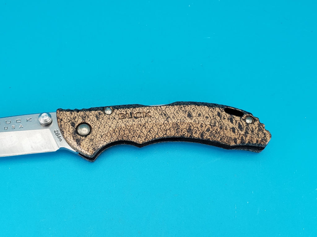 Buck USA 284 Lockback Folding Pocket Knife! COPPERHEAD SNAKE DESIGN