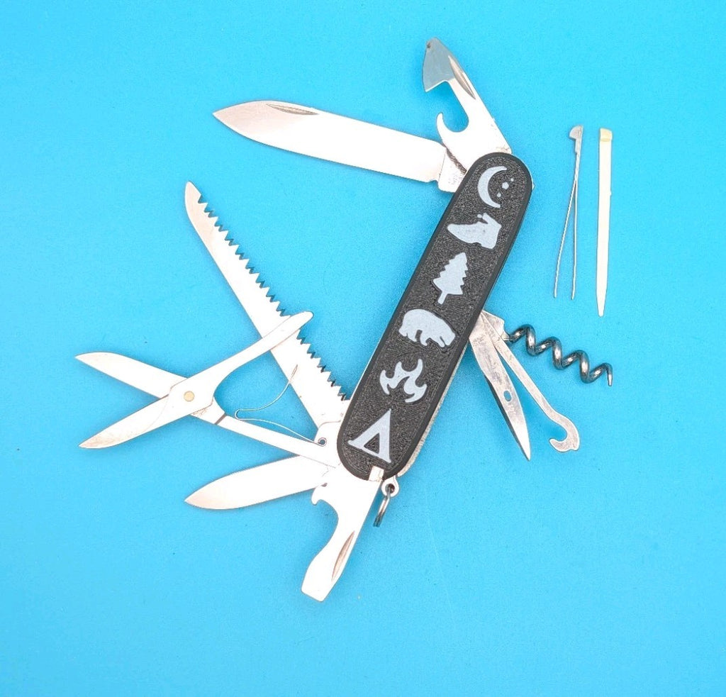 Custom Victorinox Huntsman Black & White Swiss Army Knife Multi Tool!