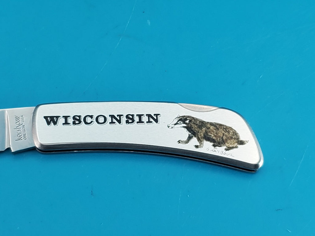 Wisconsin Badger Kershaw  Kai Lockback Folding Knife 5200 Japan ( G. HARBOUR)