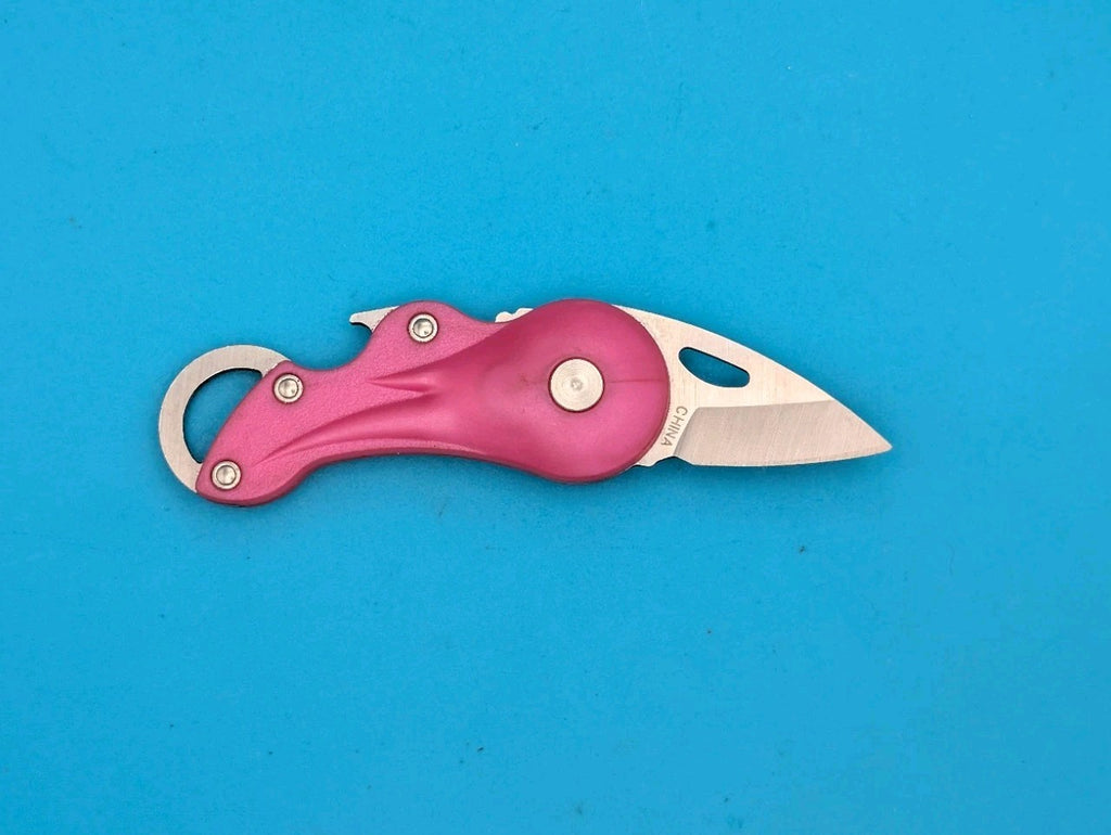 Buck Knives 756 Whittaker - Outdoor Keychain Knife Bottle Opener - Pink!