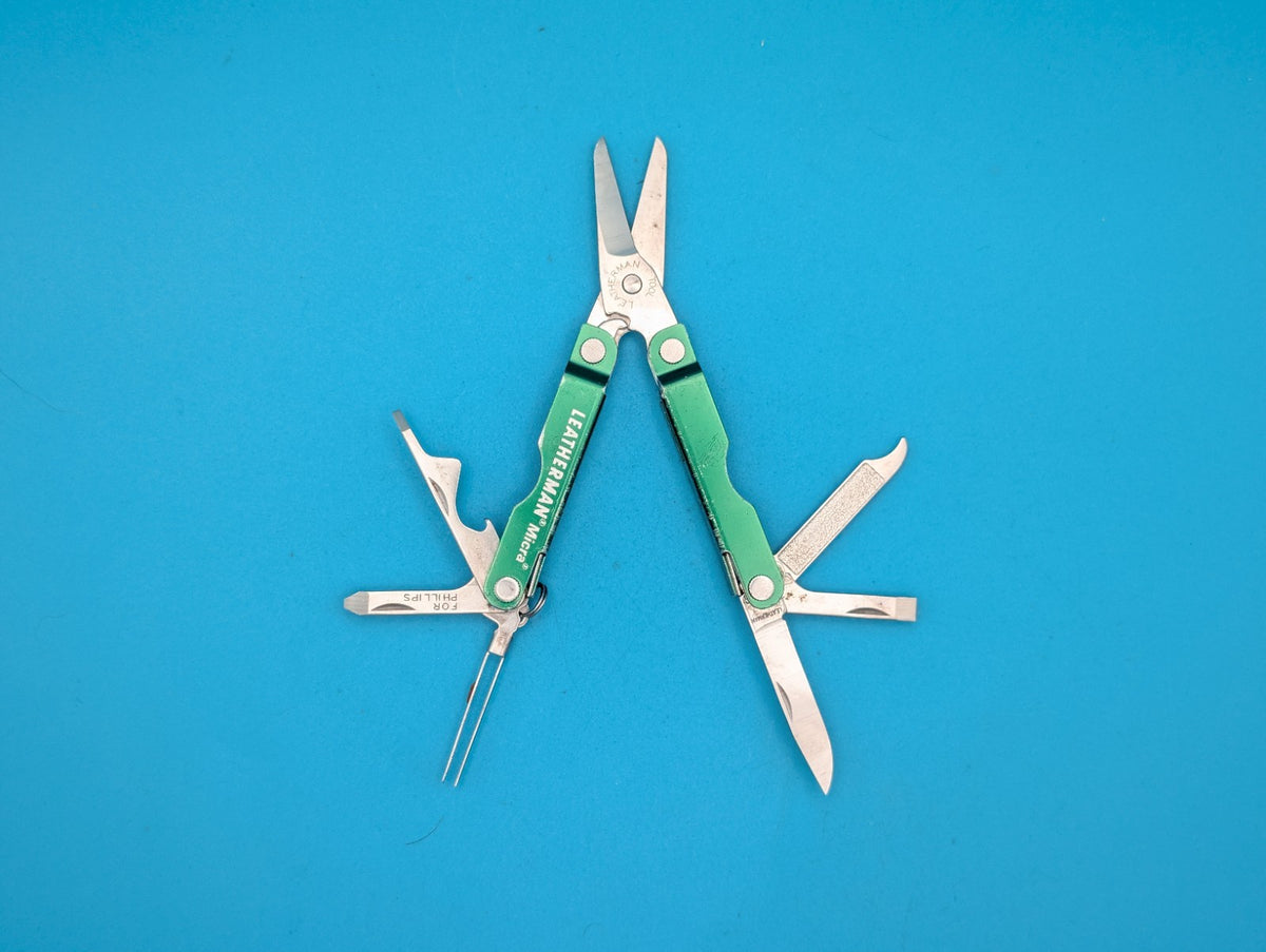 Leatherman Micra Multi-Tool, Knife, Scissors, Key Ring, Green!