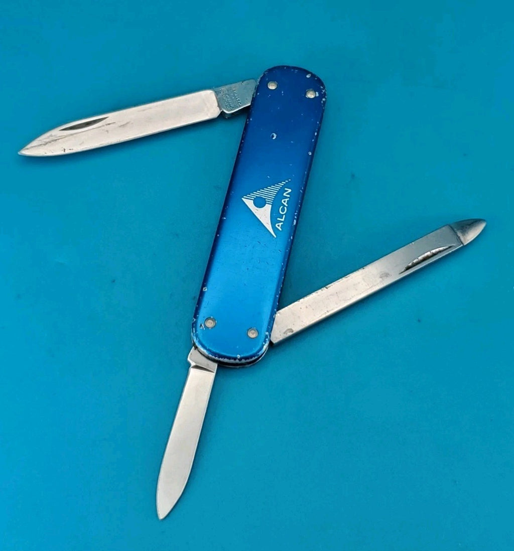 Vintage Victorinox Alox Prince Swiss Army Knife Multi Tool! RARE! BLUE!