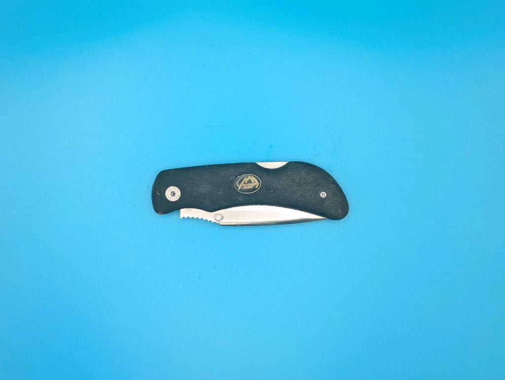 Outdoor Edge Black Handle Lockback Folding Pocket Knife Used