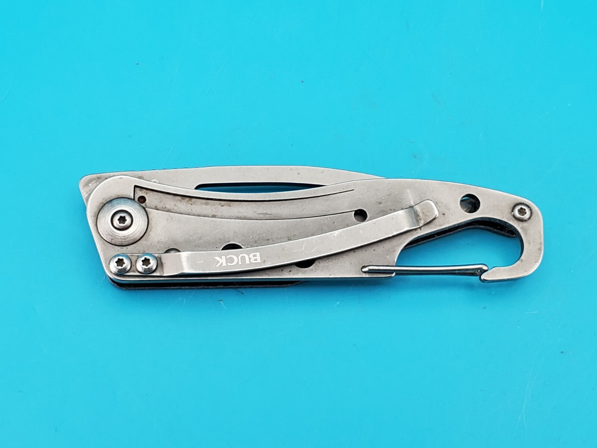 Buck 818 Apex Carbon Fiber Handle Folding Pocket Knife! RARE!