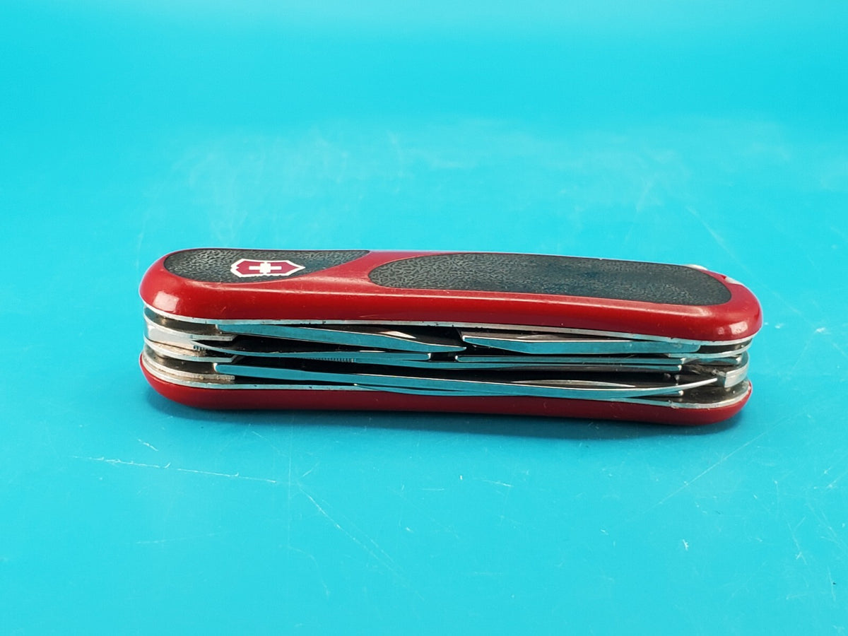 Victorinox Delemont EVOGRIP 14 Red & Black Swiss Army Knife Multi Tool!