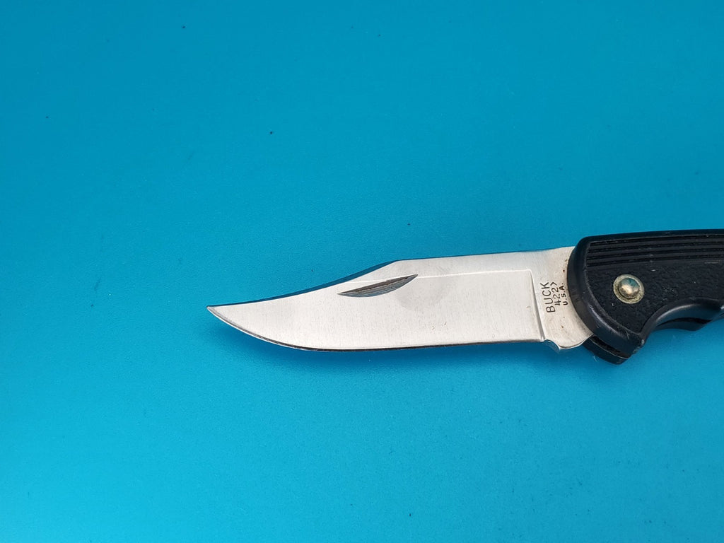 Buck USA 422 Bucklite Black Finger Groove Handle Lockback Knife! 1987 DATE
