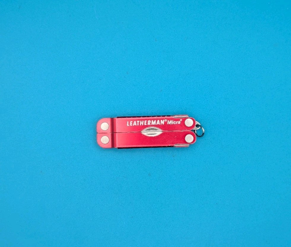 Leatherman Micra Multi-Tool, Knife, Scissors, Key Ring, Red