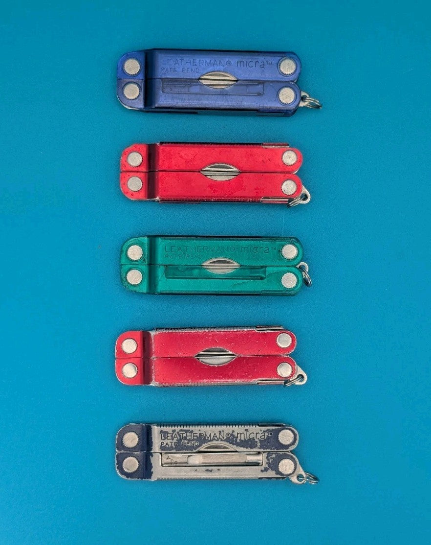 Leatherman Micra Multi-Tool Knife Scissors Key Ring! MIXED COLORS! LOT OF 5!