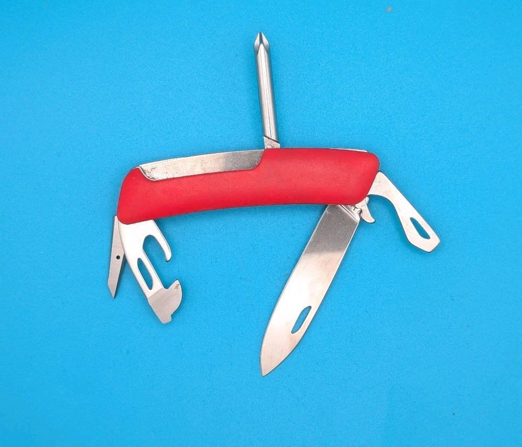Swiza D16-123 Swiss Pocket Knife Stainless Steel Blades OD Red Synthetic Handle