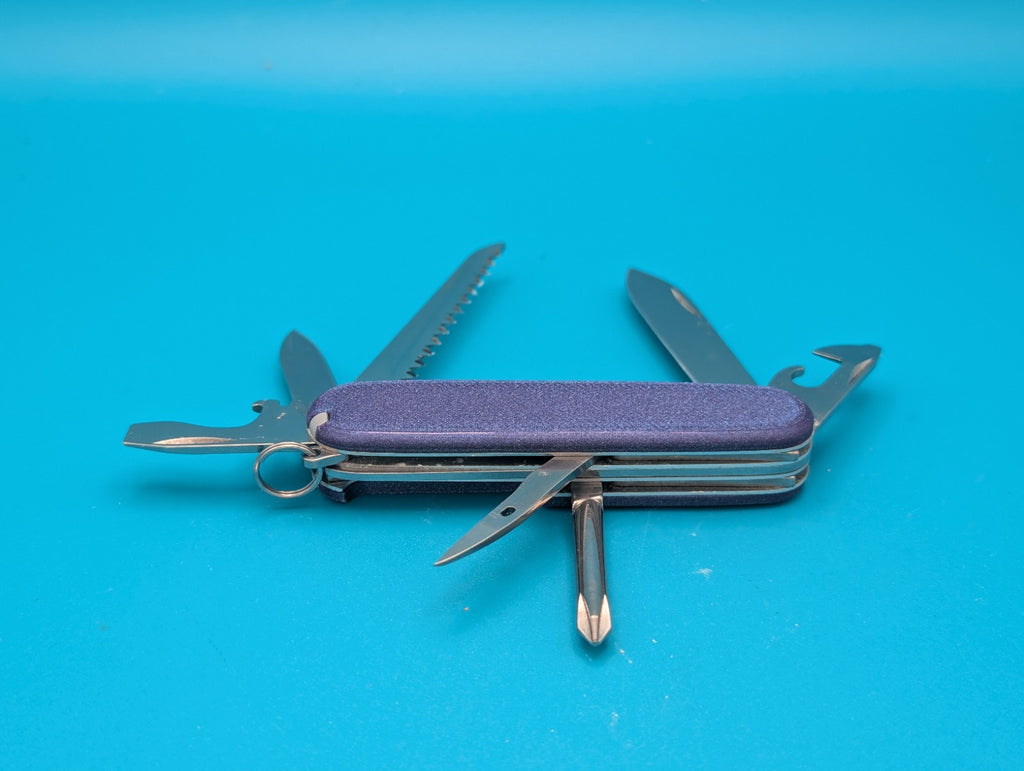 Custom Victorinox Hiker Nebula Purple Swiss Army Knife Multi Tool!